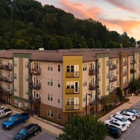 Beaucatcher Flats aerial view at dusk