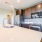 well lit kitchen area with large kitchen