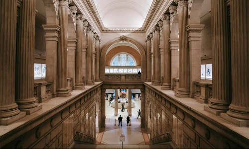 columns in museum hall