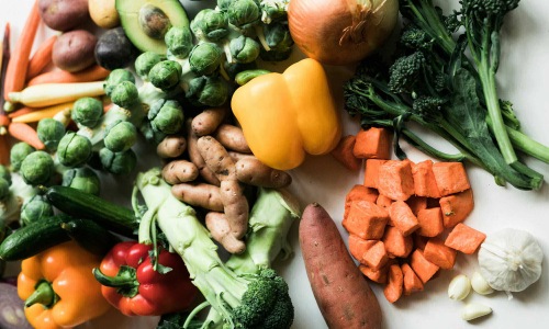 raw vegetables on a table
