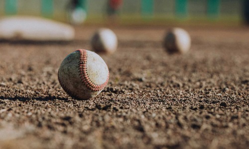 baseballs on field
